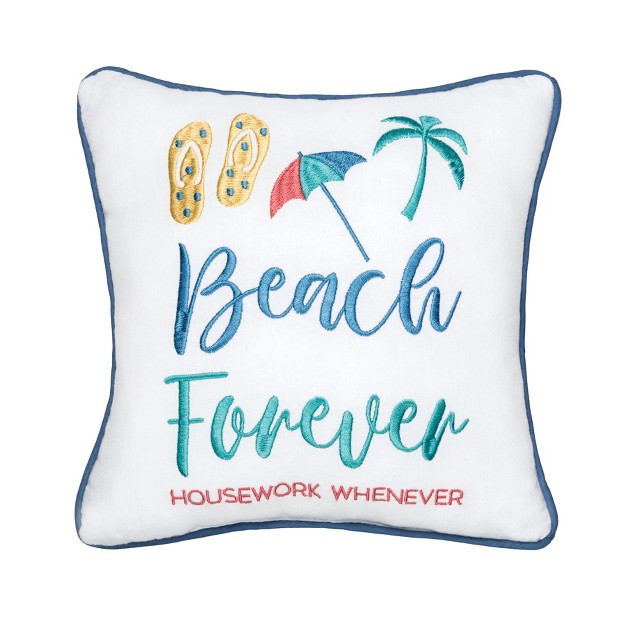 X 10 quot Beach Forever Petite Size Accent Throw Pillow