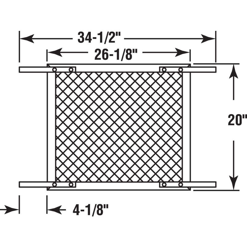 Prime-Line Bronze Plastic Screen Door Grille 1 pc