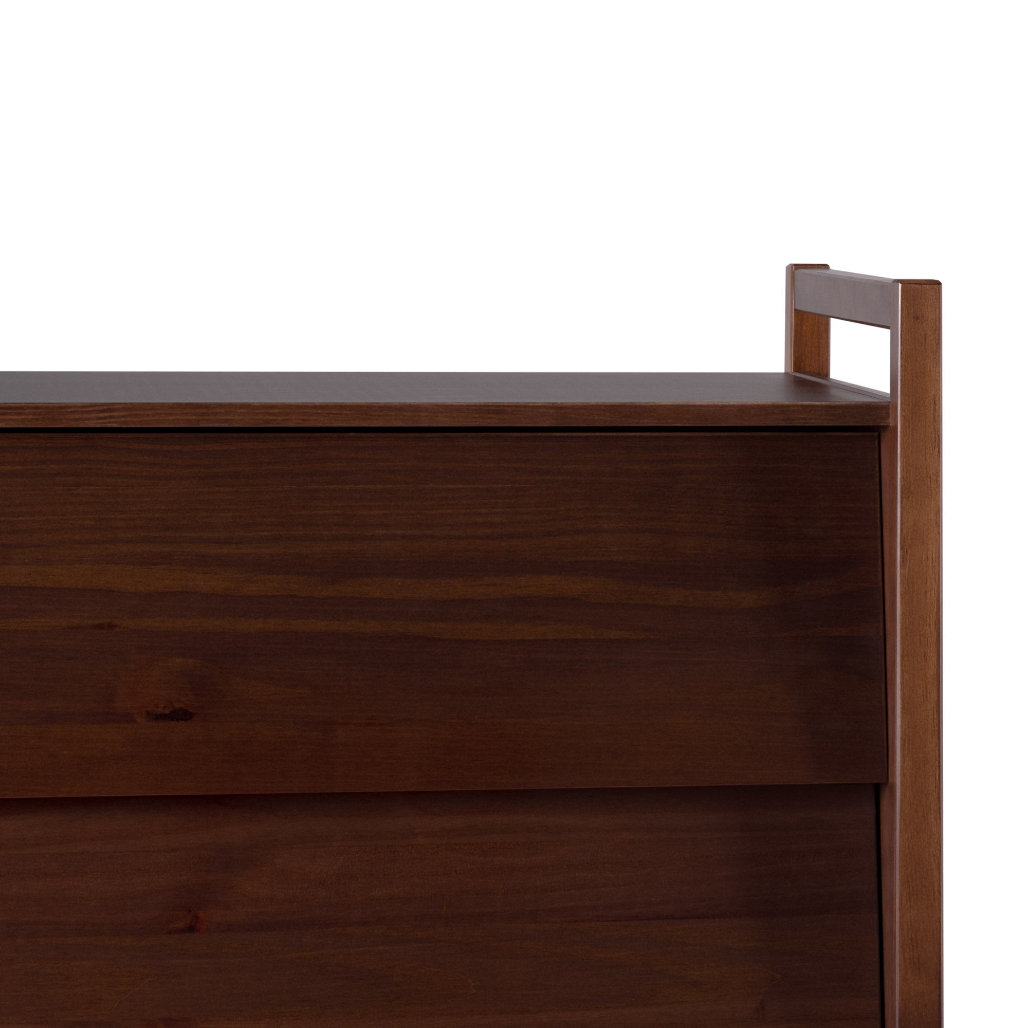 Manor Park Modern Angle-Front 6-Drawer Wood Dresser, Walnut