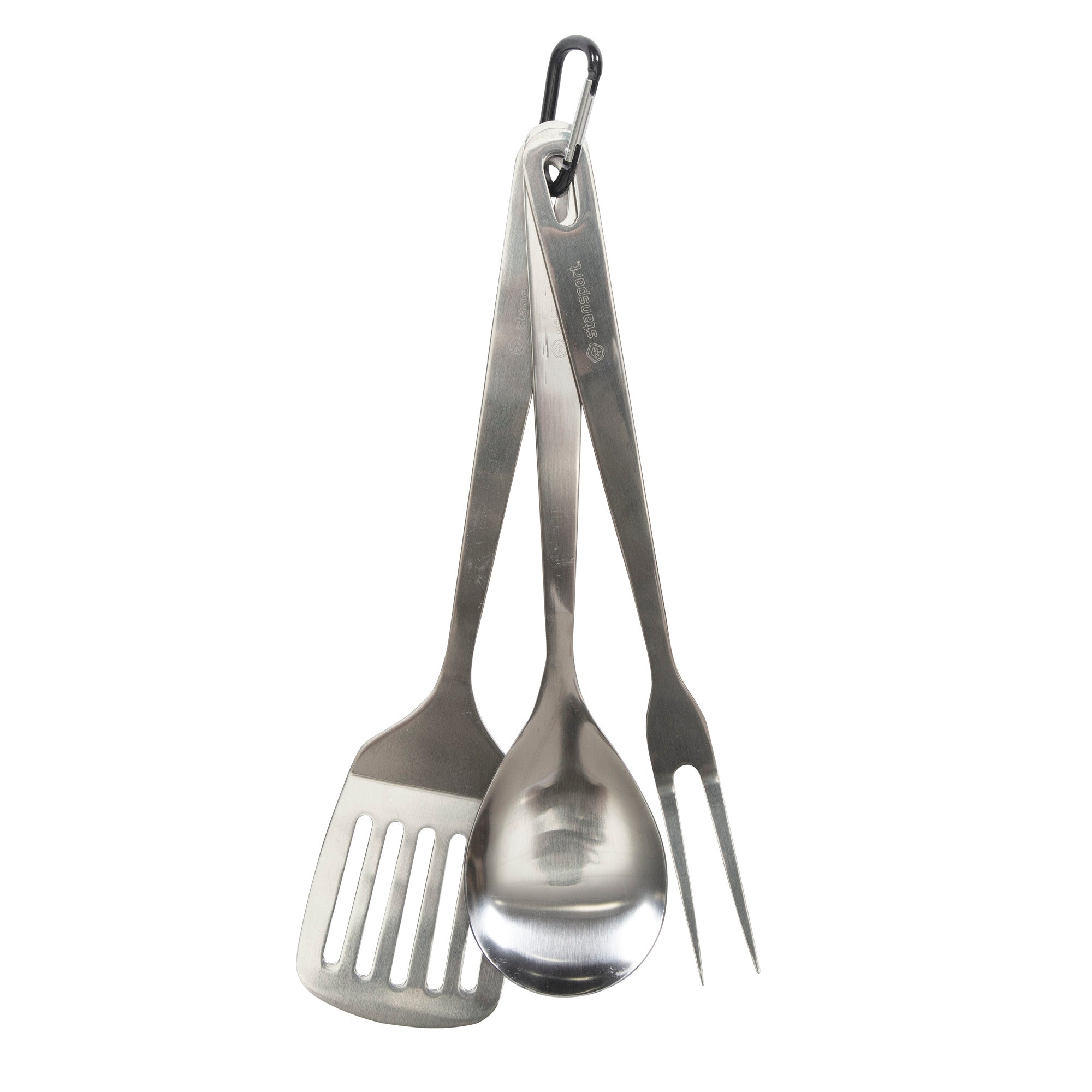 Stansport Stainless Steel Cookng Set - Spoon, Fork, Spatula