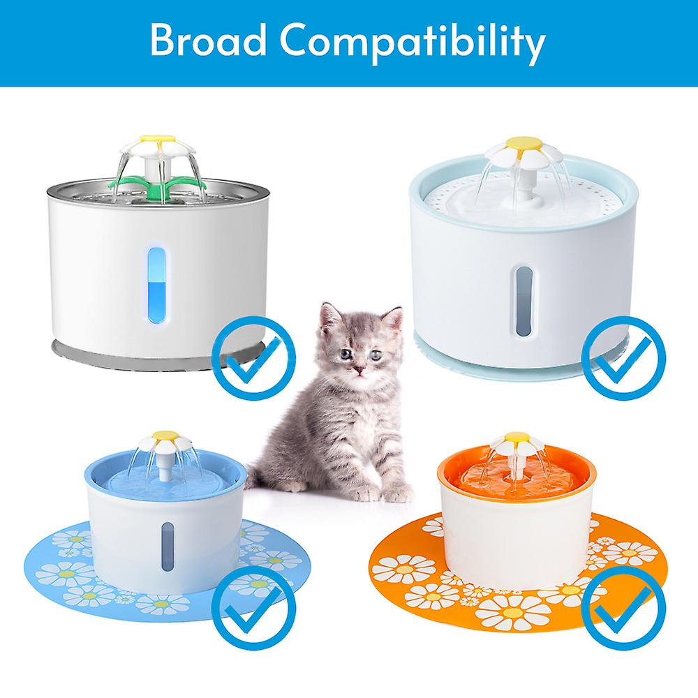 8pcs Cat Water Fountain Filter Active Carbon Resin Filter Replacement Round Pet Water Dispenser