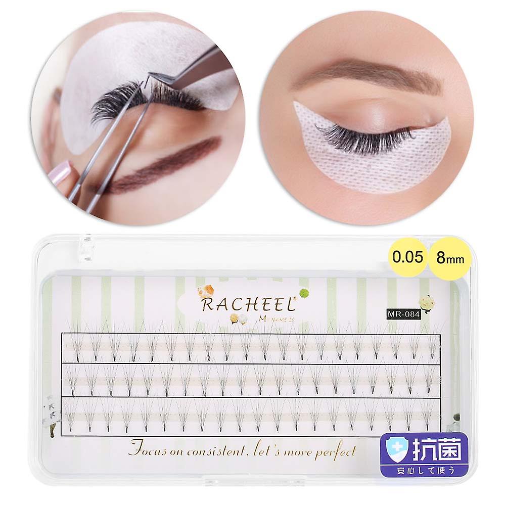 Blue False Eyelashes Makeup Cluster 0.05c Extension Grafted Fake False Eye Lashes (8mm)