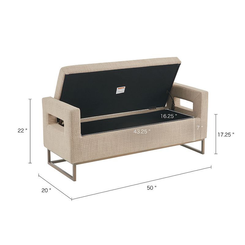 Madison Park Maye Storage Ottoman