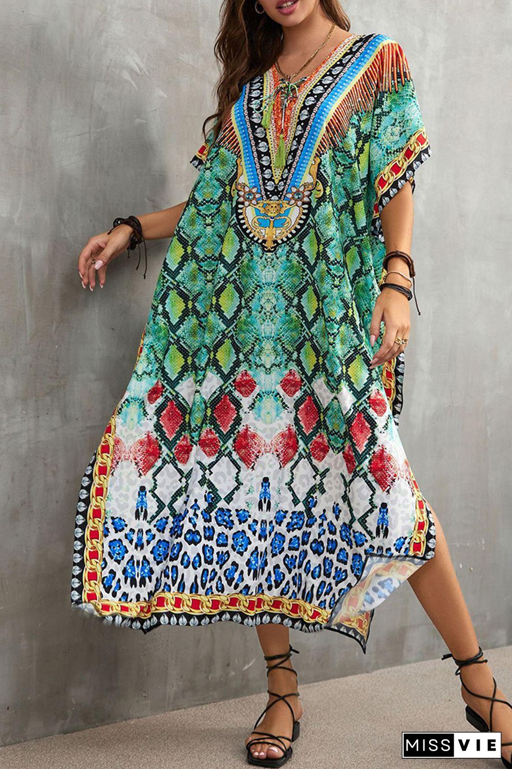 Boho Ethnic Beach Cover Up Kimono