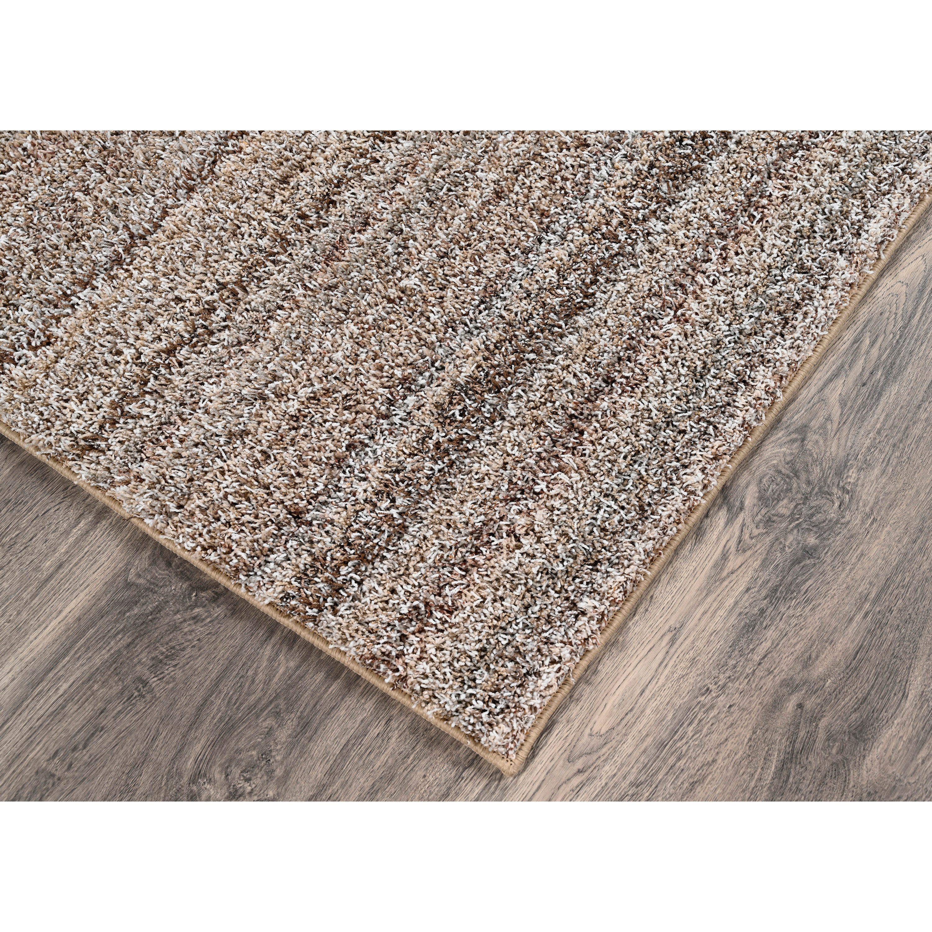 Garland Rug Striped Shag 6 ft. x 9 ft. Earth Tones Area Rug (Color and Design May Vary)