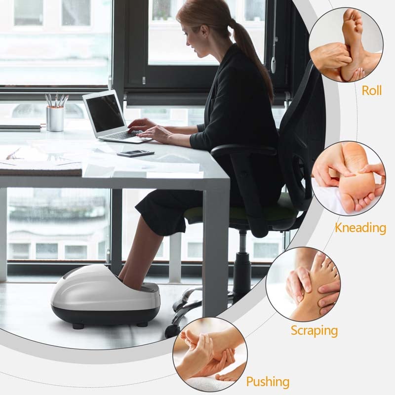 Foot Massager Machine with Heat & Remote, Shiatsu Foot Massager with Deep 3D Kneading Rolling Relieves Plantar Fasciitis