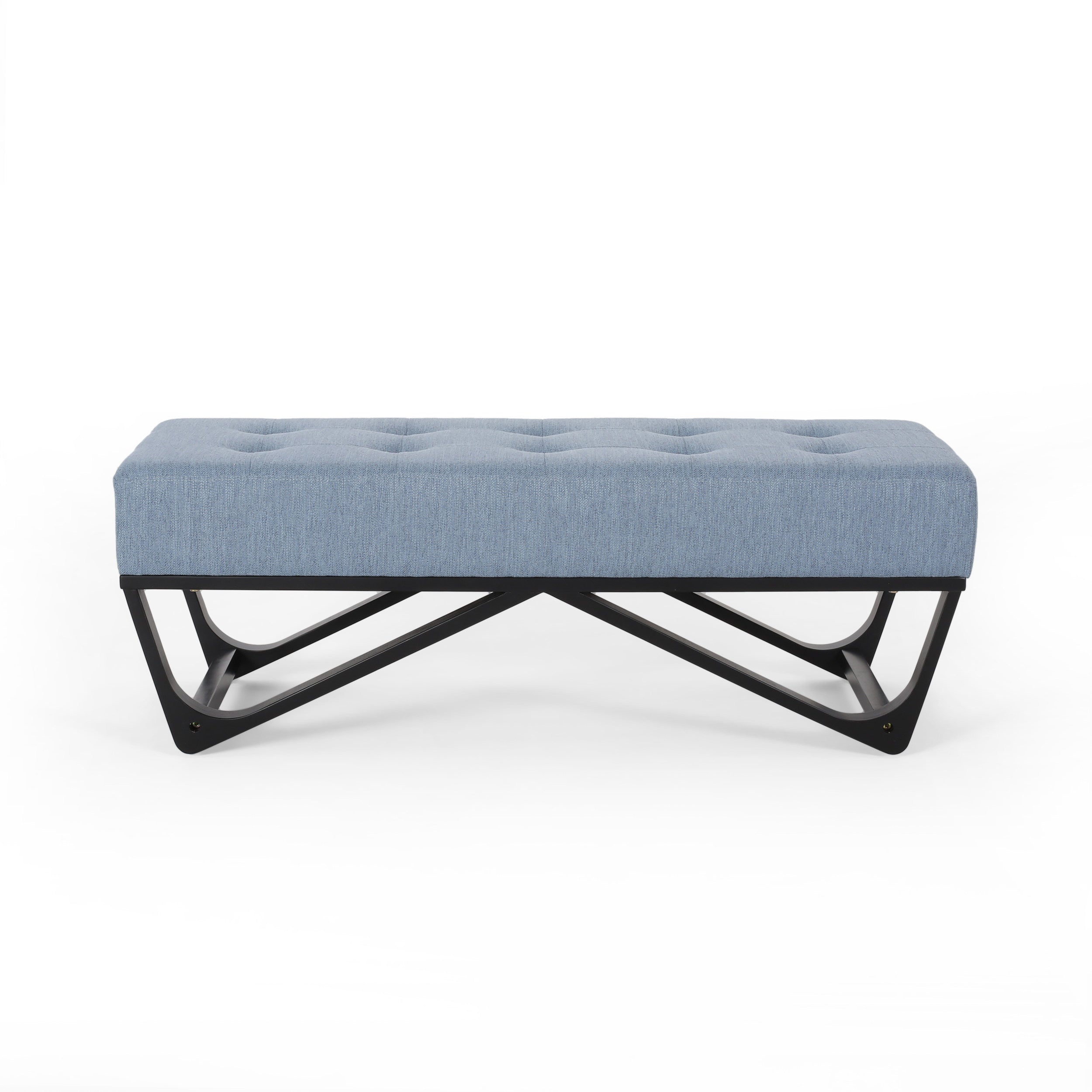 Emily Contemporary Fabric Ottoman Bench