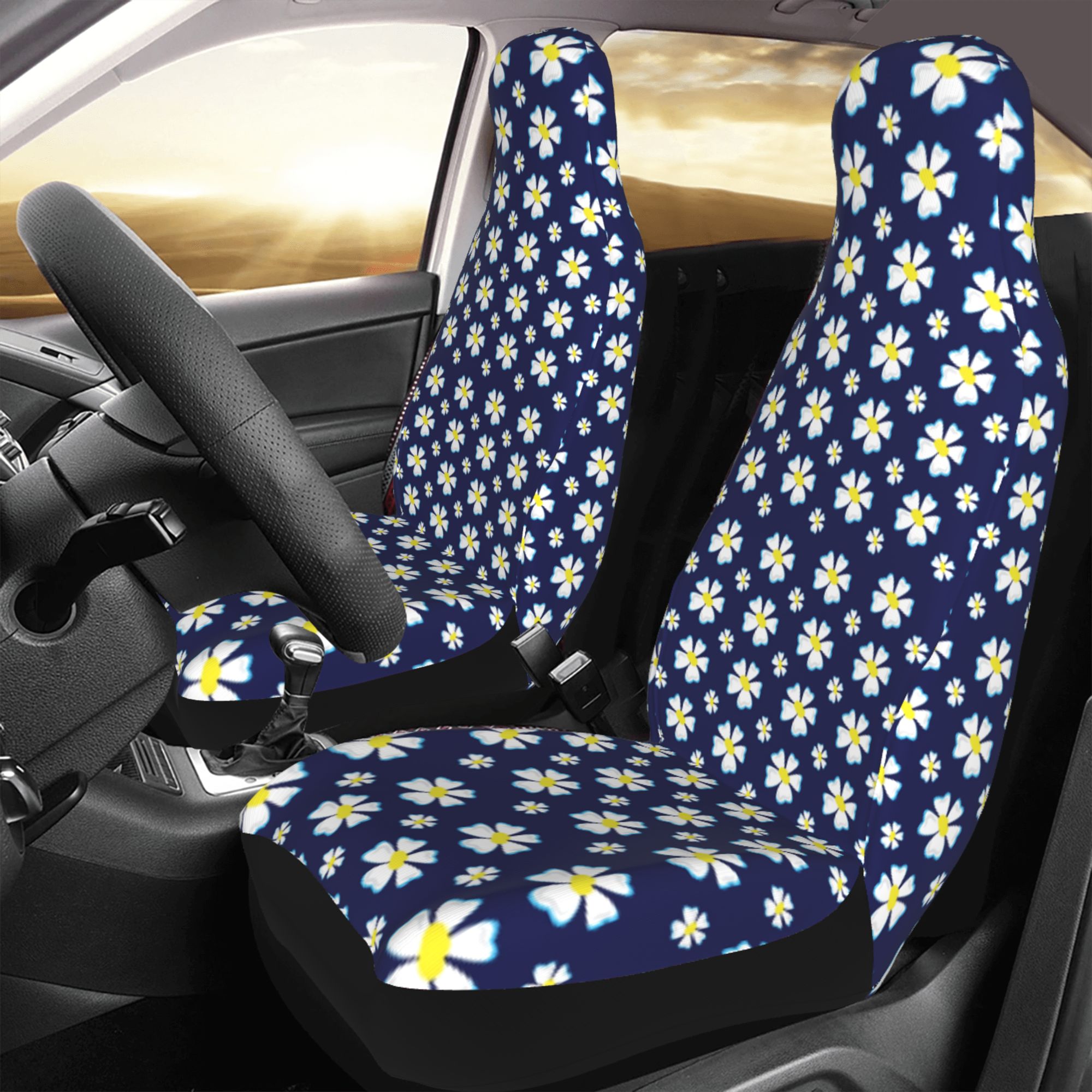 ZICANCN Car Seat Cover Petal Bloom Print Car Front Seat Covers Protectors ， Automotive Seat Covers for Cars Trucks Suv