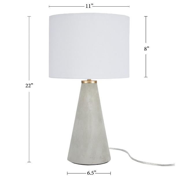 Modern Light Grey Cement Table Lamp Nourison