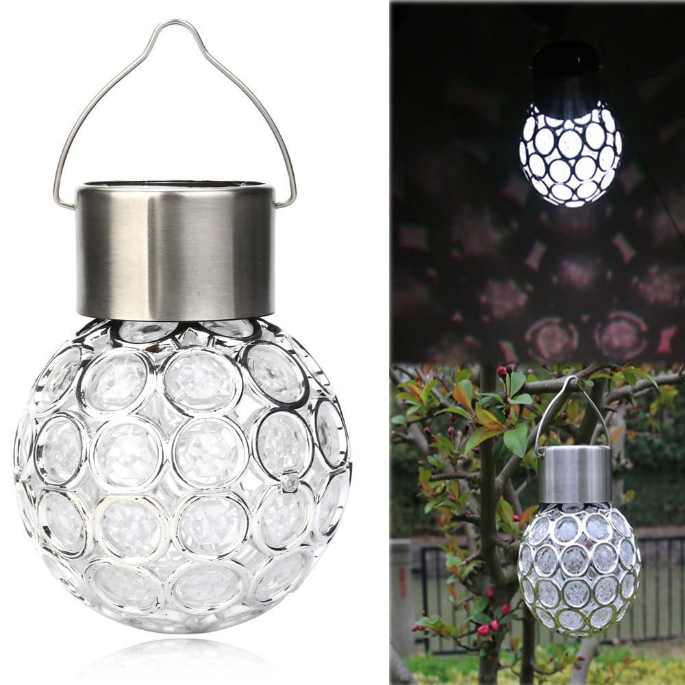 Waterproof Solar Rotatable Outdoor Garden Camping Hanging LED Round Ball Lights