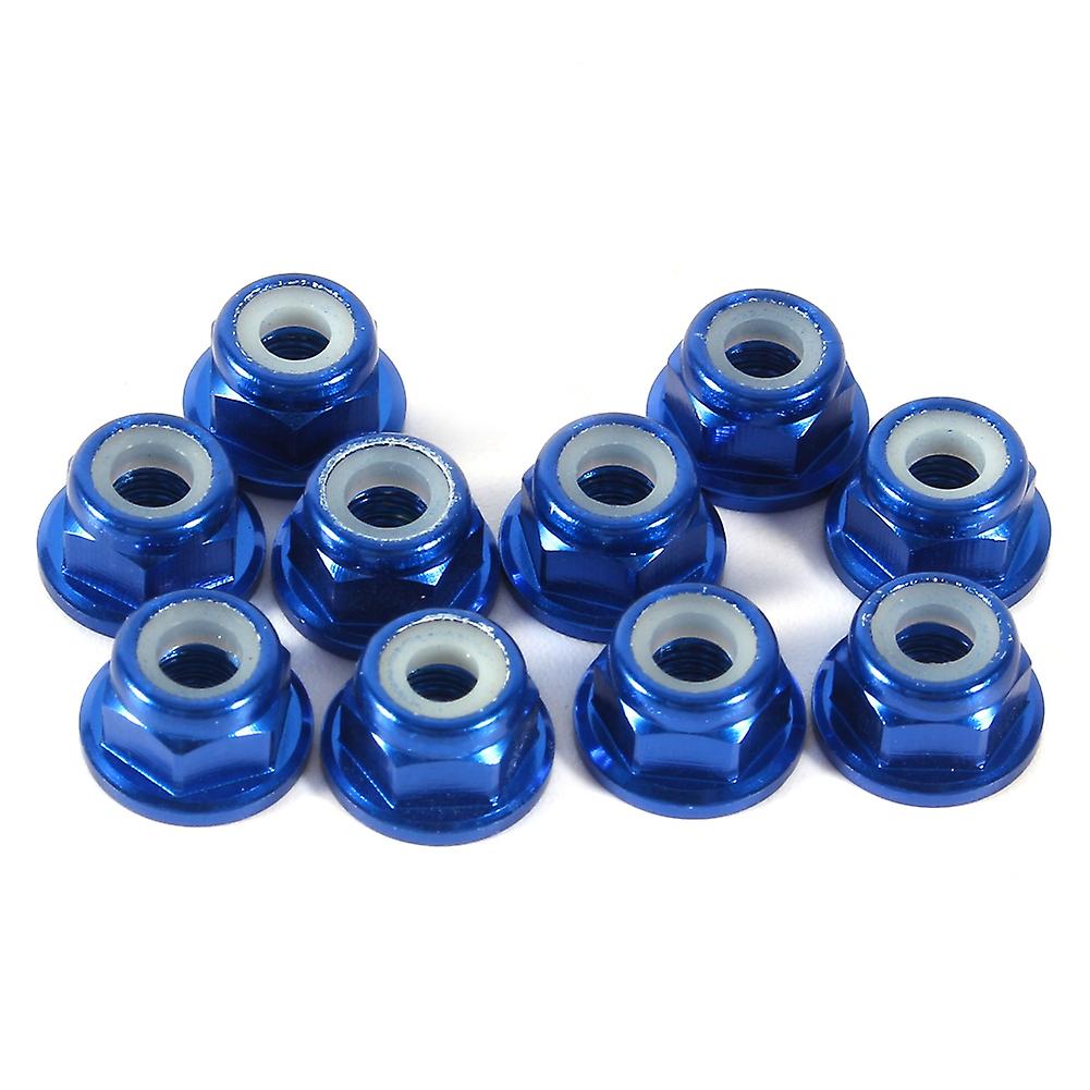 10pcs M3 Nylon Insert Selflock Aluminum Nuts Hex Lock Nut Royal Blue