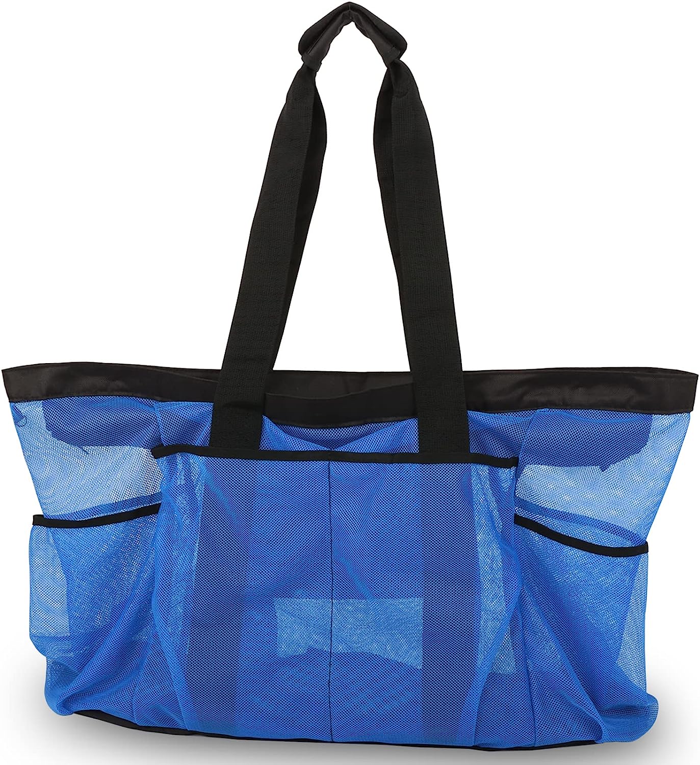 GOTDYA Extra Large Beach Bag, XL Mesh Tote with Zipper and Pockets Ideal for Your Family Beach Trip