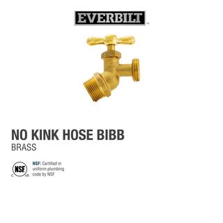 Everbilt 34 in. MIP Brass No-Kink Hose Bibb Valve 102-304EB