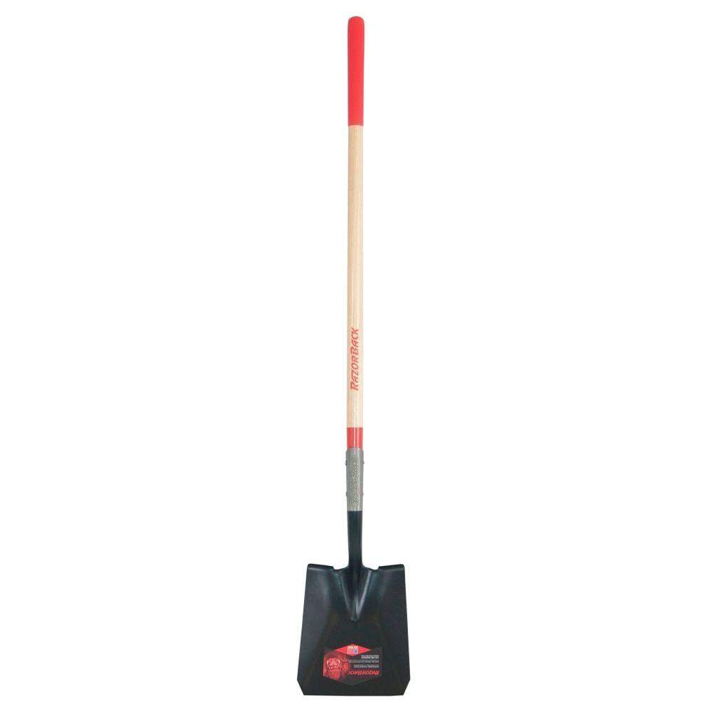 Razor-Back 48 in. Wood Handle Square Point Shovel 2593700