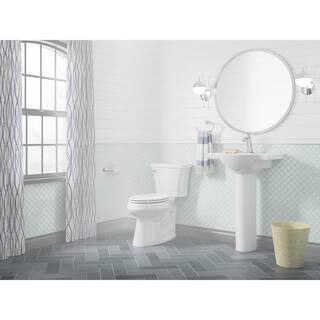 KOHLER Highline Arc the Complete Solution 2-Piece 1.28 GPF Single Flush Elongated Toilet in White Seat Included (6-Pack) K-78279-6-0