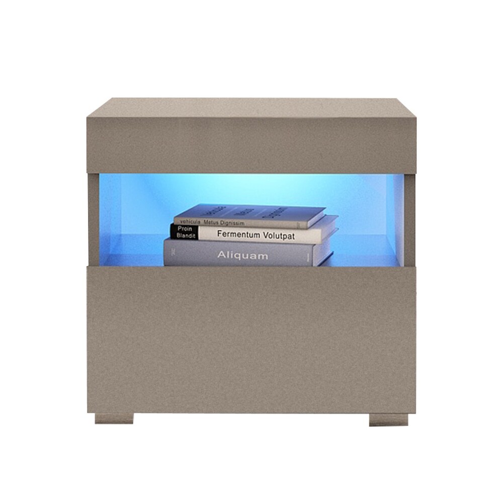 Strick   Bolton Cyrena High gloss Nightstand with LED Lights