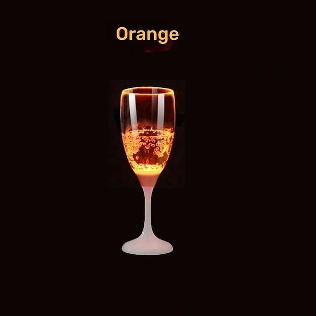 LED Glowing Light-Up Goblet Food Grade Plastic Light-Up When You Pour Water for Wedding Birthday Party Glow Wine Glass Cup