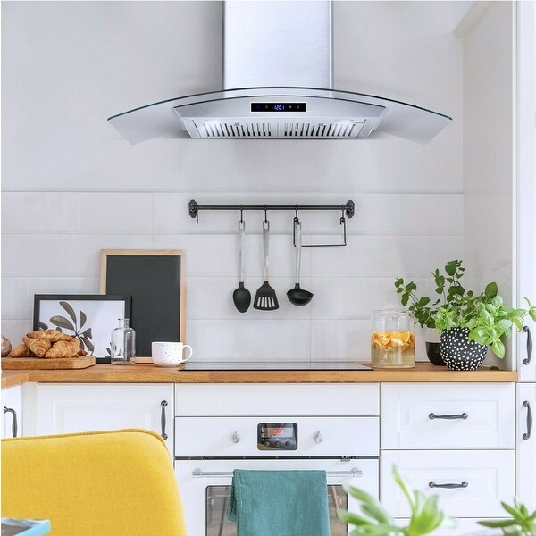 30 in. Ducted Wall Mounted Range Hood in Silver with 2 LED Lighting and Permanent Filters