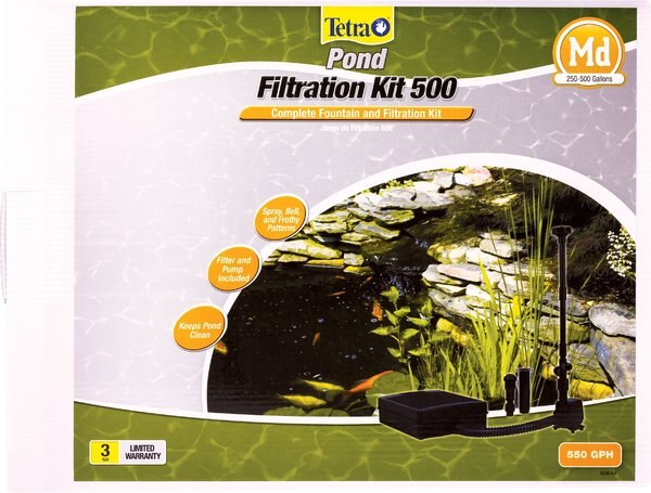 Tetra Pond Filtration Fountain Kit with Flat Box Filter