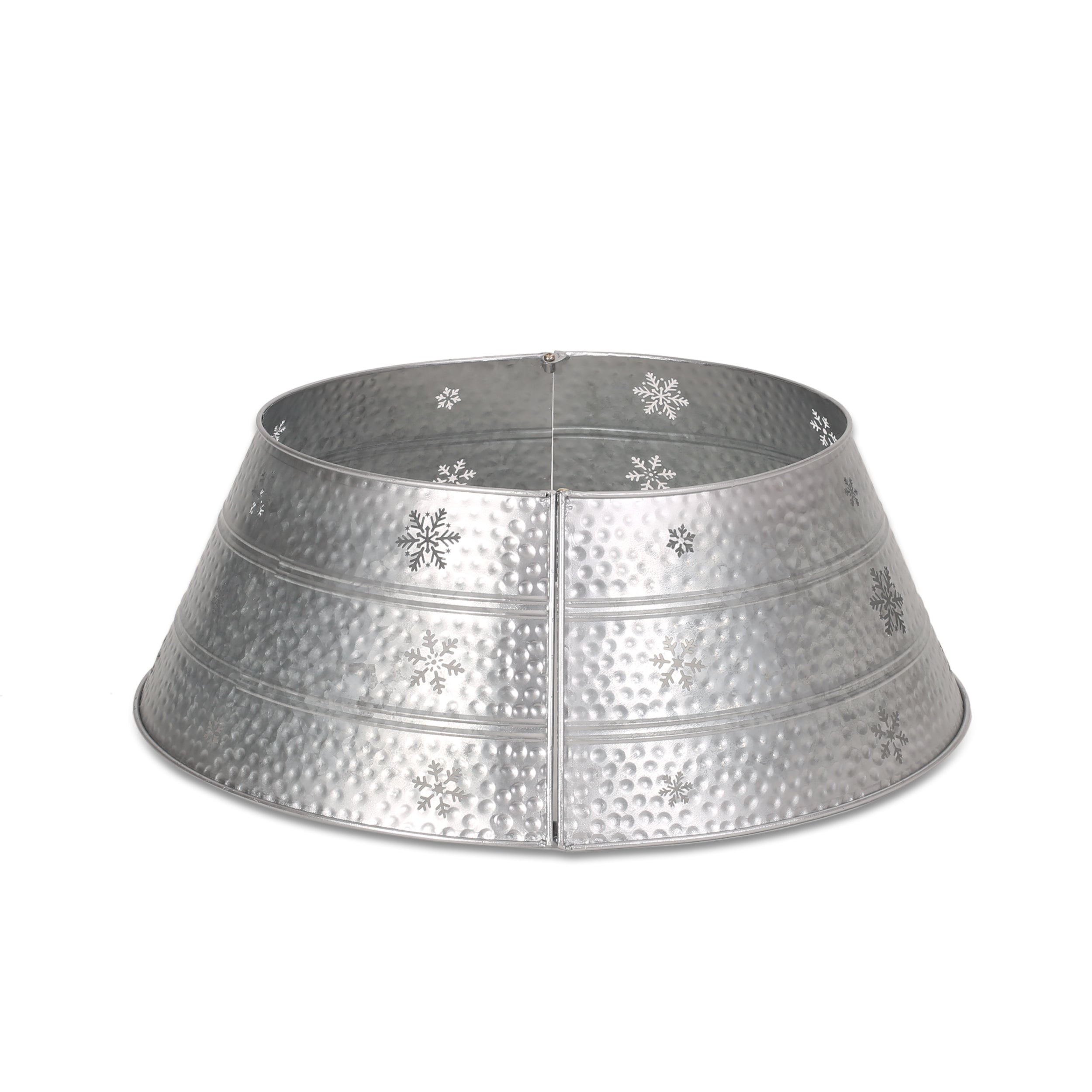 Clough Metal Christmas Tree Collar, Silver