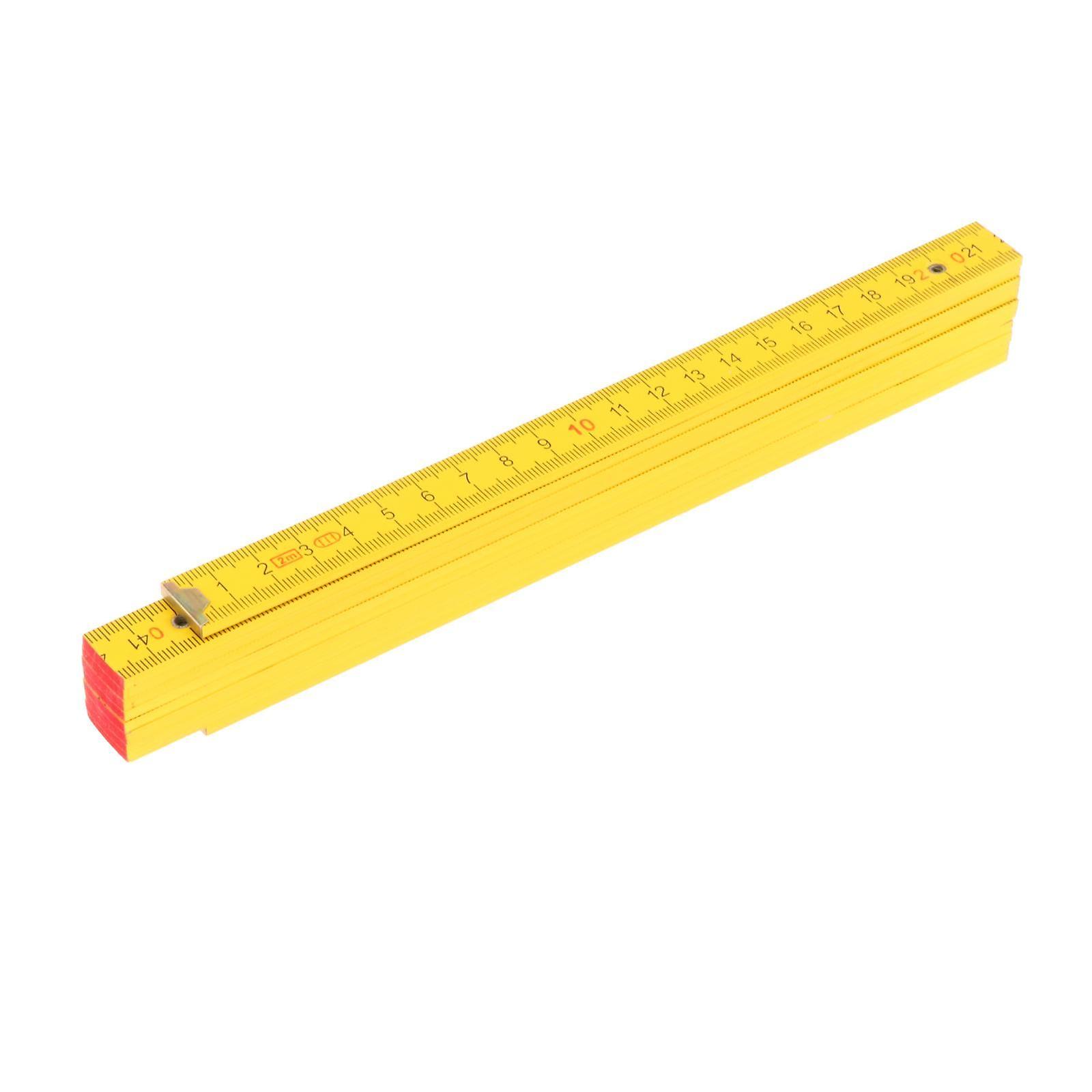 Measuring Stick Compact Folding Wood Rule For Classroom Woodworking Teaching 2m