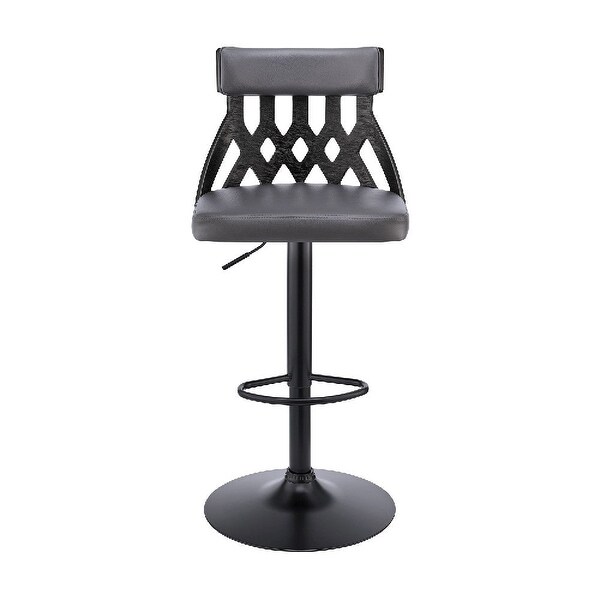 Swivel Barstool with Cut Out Back and Pedestal Base - 20 L X 19 W X 45 H Inches