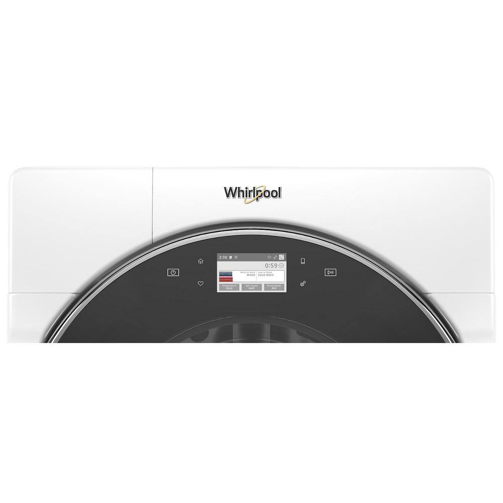 Whirlpool 27 in. 5.0 cu. ft. High Efficiency Smart White Stackable Front Load Washing Machine with Load and Go XL Plus Dispenser WFW9620HW