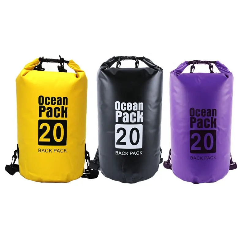 Custom Logo Pvc Sack Kayak Ocean Pack Sport Beach Gear 5l 10l 20l 30l Outdoor Lightweight Swimming Rafting Waterproof Dry Bag