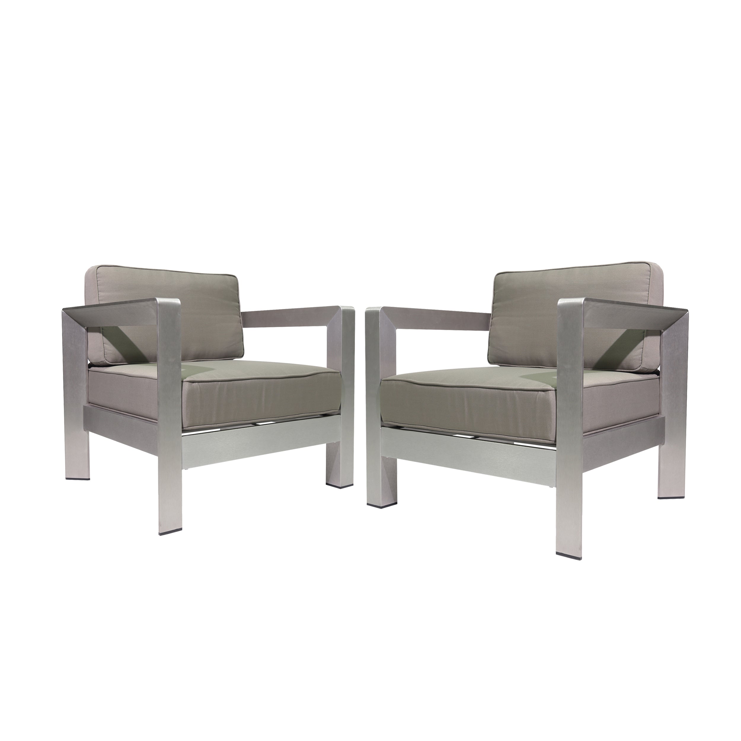 Booth Outdoor Aluminum Club Chairs