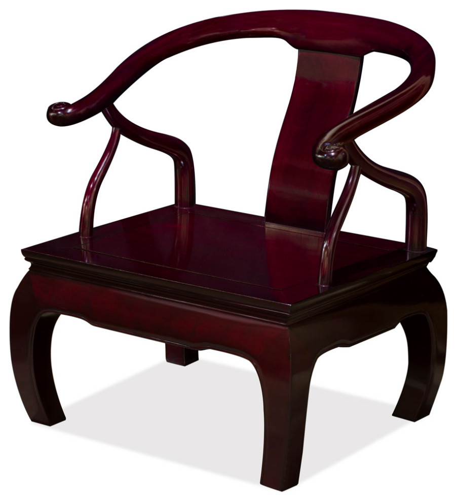 Rosewood Chow Leg Monk Chair   Asian   Armchairs And Accent Chairs   by China Furniture and Arts  Houzz