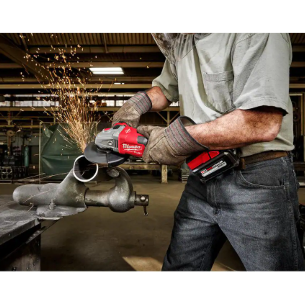 Milwaukee M18 FUEL 18V Lithium-Ion Brushless Cordless 4-1/2 in./6 in. Grinder with Slide Switch with Lock On (Tool-Only)