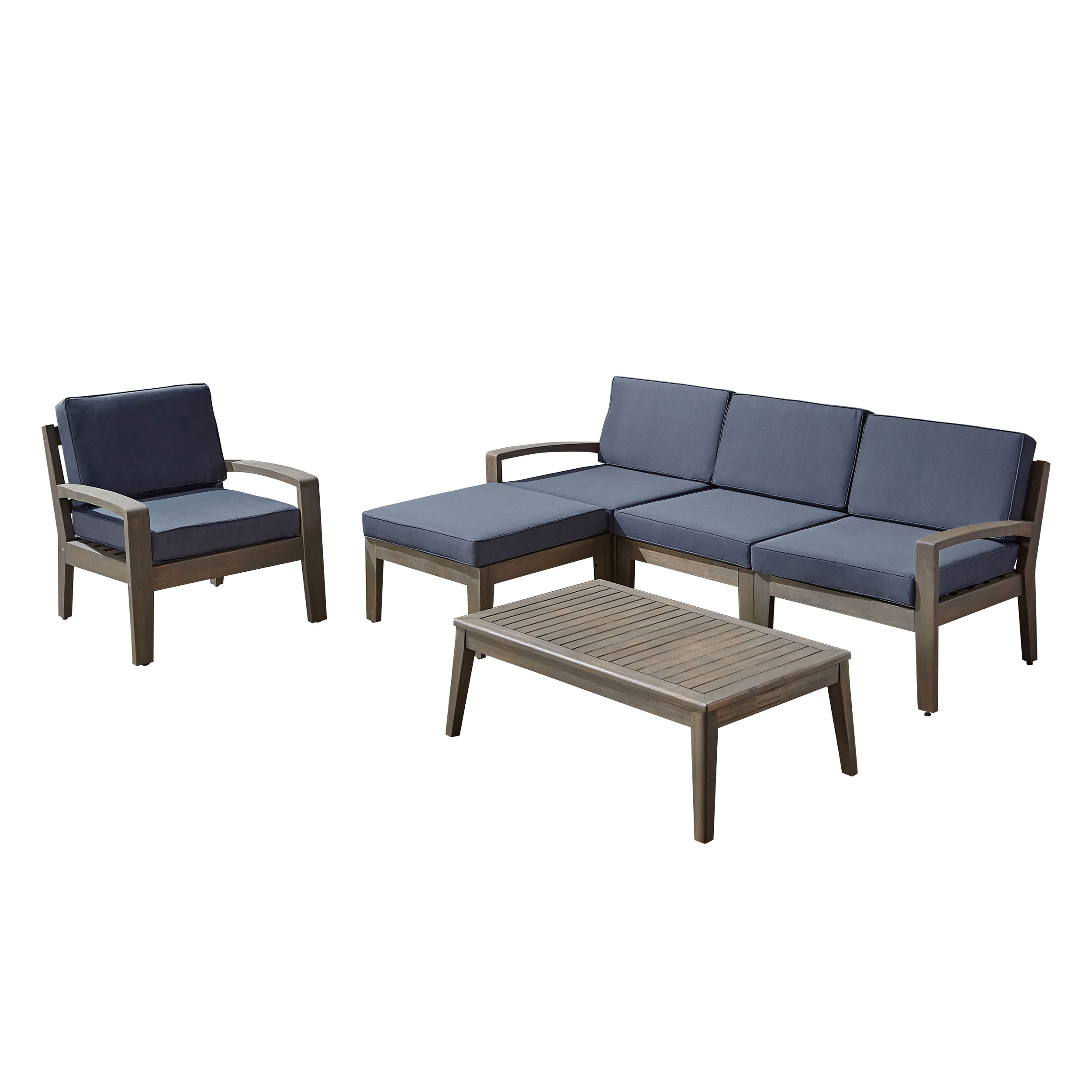 Parma 4-Seater Sectional Sofa Set For Patio with Club Chair