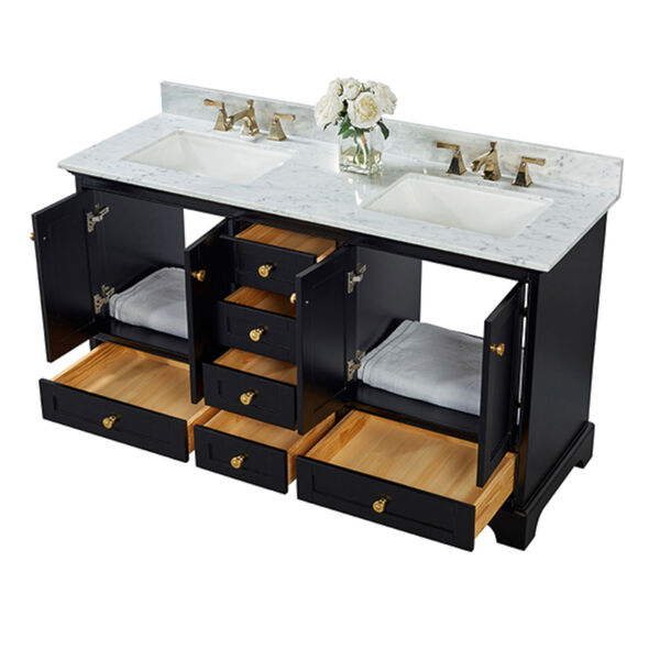 Audrey Black Onyx 60-Inch Vanity Console with Mirror