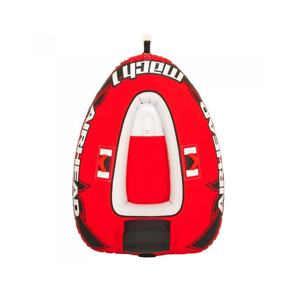 Airhead Mach 1 Inflatable Single Rider Towable Lake Ocean Water Tube Float， Red