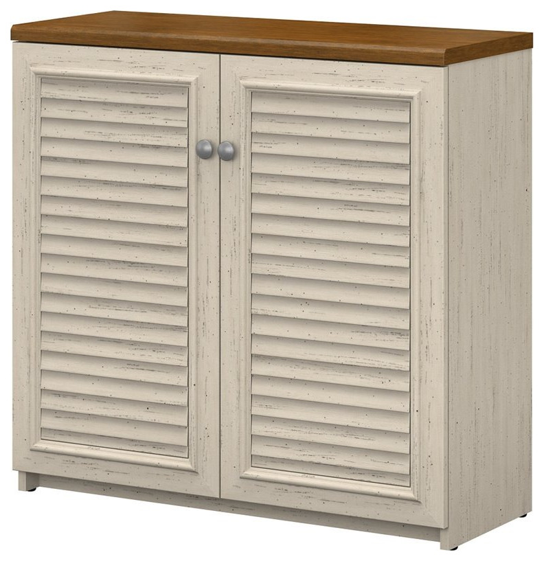 Fairview Small Storage Cabinet with Doors in Cape Cod Gray   Engineered Wood   Transitional   Accent Chests And Cabinets   by Homesquare  Houzz