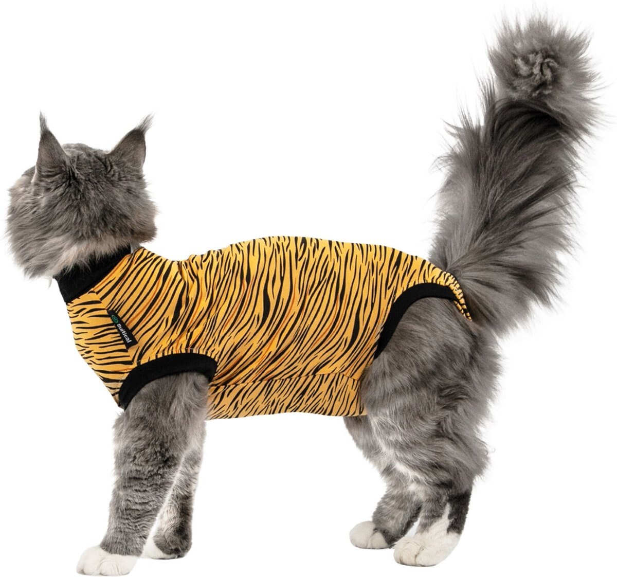 Suitical Recovery Suit Cat Apparel， Tiger Print