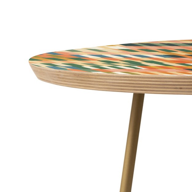 Gigi Rosado Pastel Mosaic Side Round Table Deny Designs