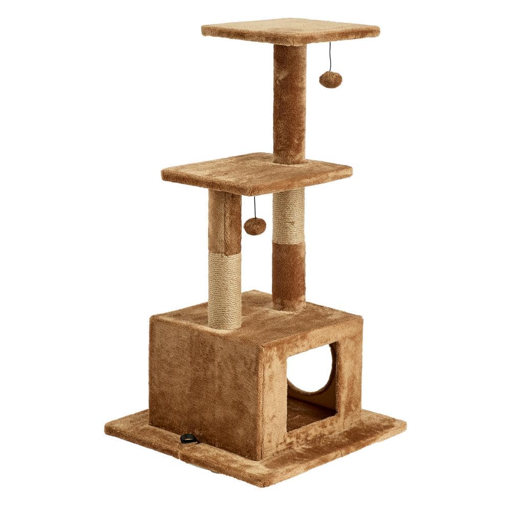 Two By Two 43.7 in. Willow Cat Tree with Condo and Perch 24