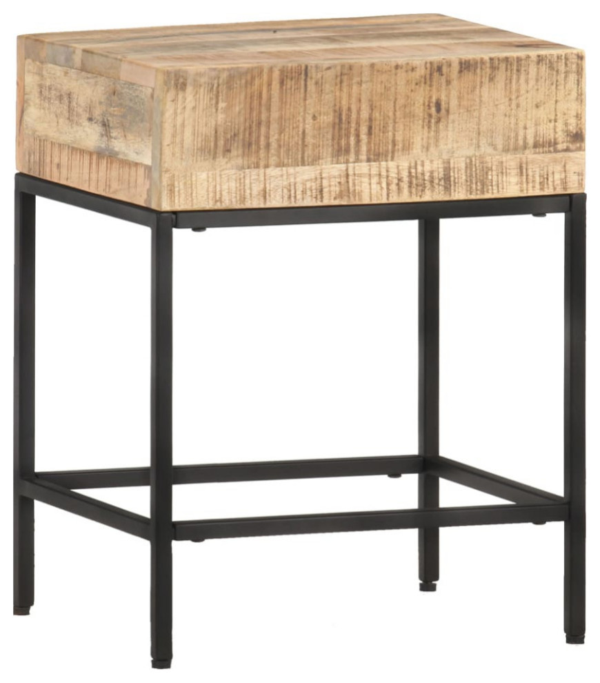 vidaXL Side Table End Table Living Room Vintage Coffee Table Solid Wood Mango   Industrial   Side Tables And End Tables   by vidaXL LLC  Houzz