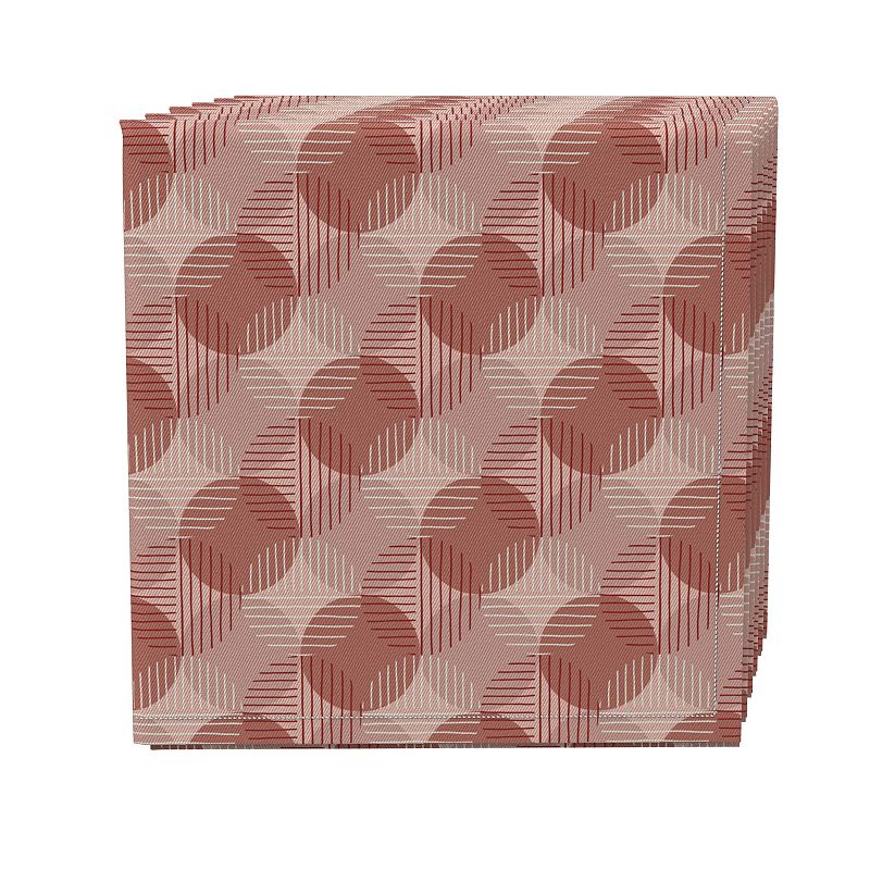 Napkin Set of 4， 100% Cotton， 20x20， Dusty Pink Dots