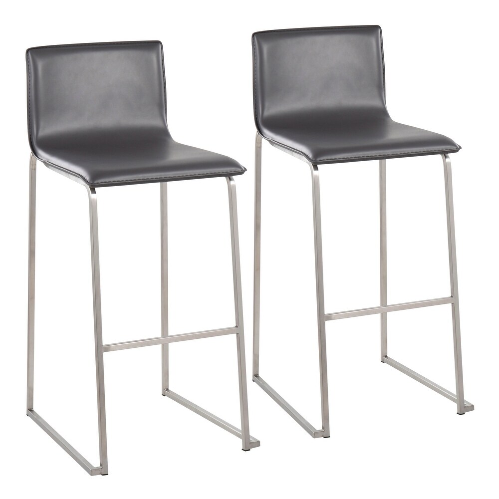 Silver Orchid Mara Upholstered Bar Stool   Set of 2