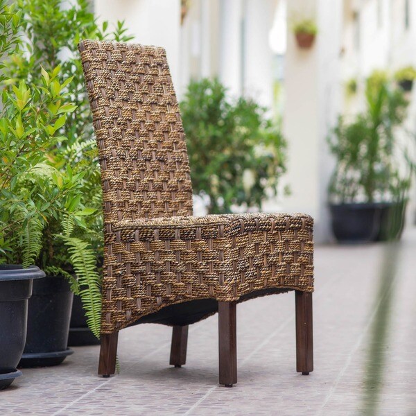 International Caravan Manila Abaca Mahogany Dining Chair