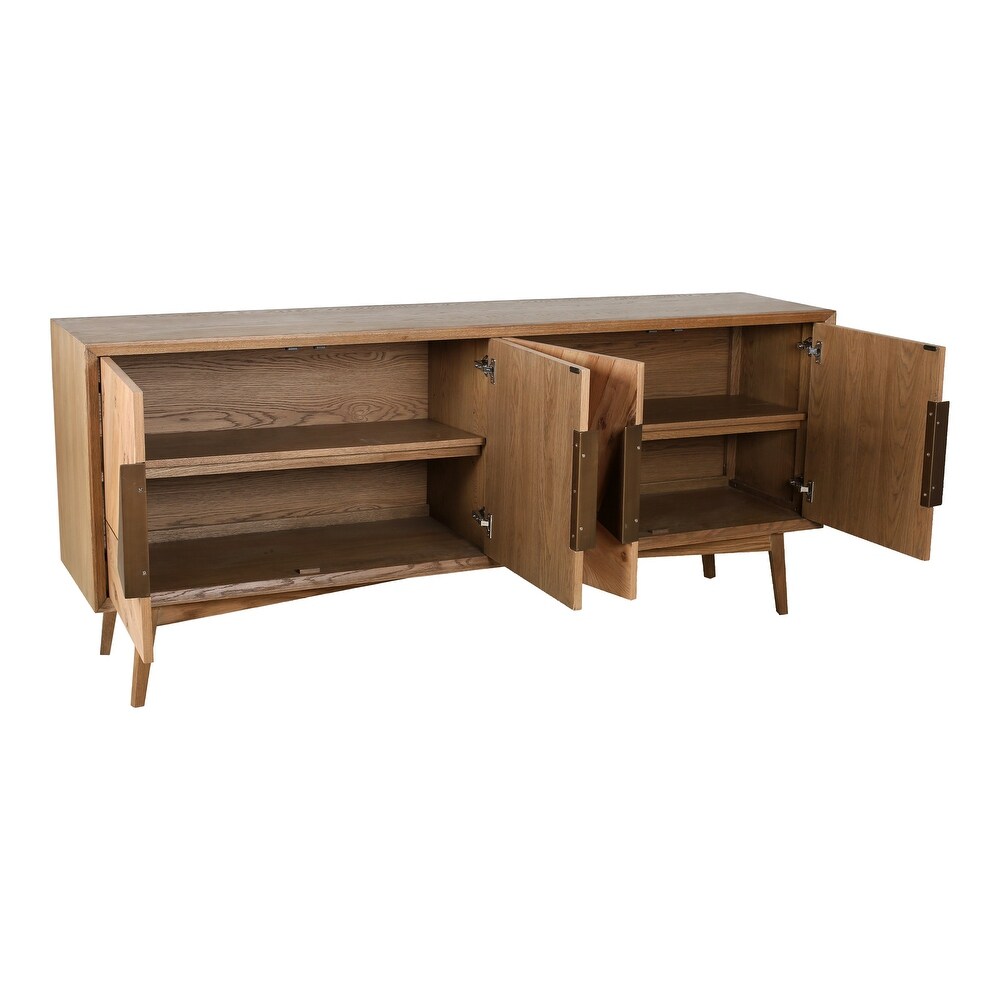 Aurelle Home Rustic Geometric Oak Sideboard