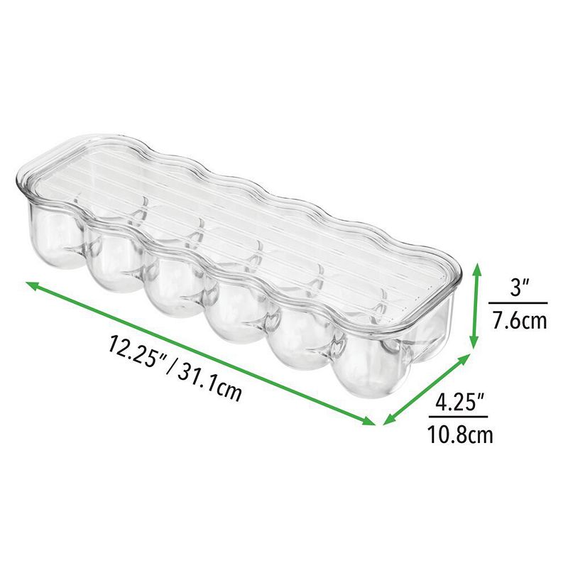 mDesign Egg Storage Tray Holder for Refrigerator， 24 Eggs， 2 Pack