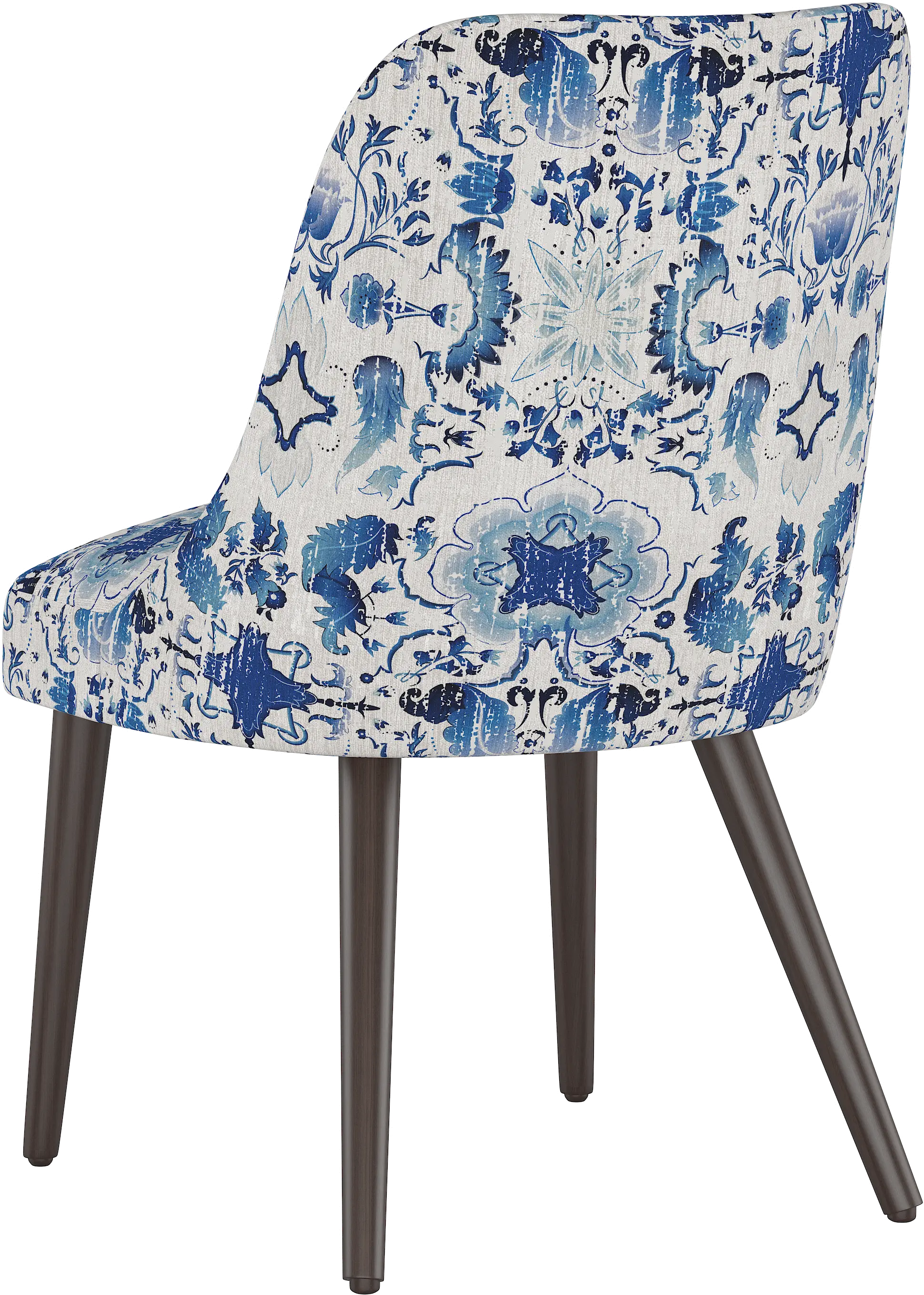 Colton Persian Floral Blue Dining Chair - Skyline Furniture