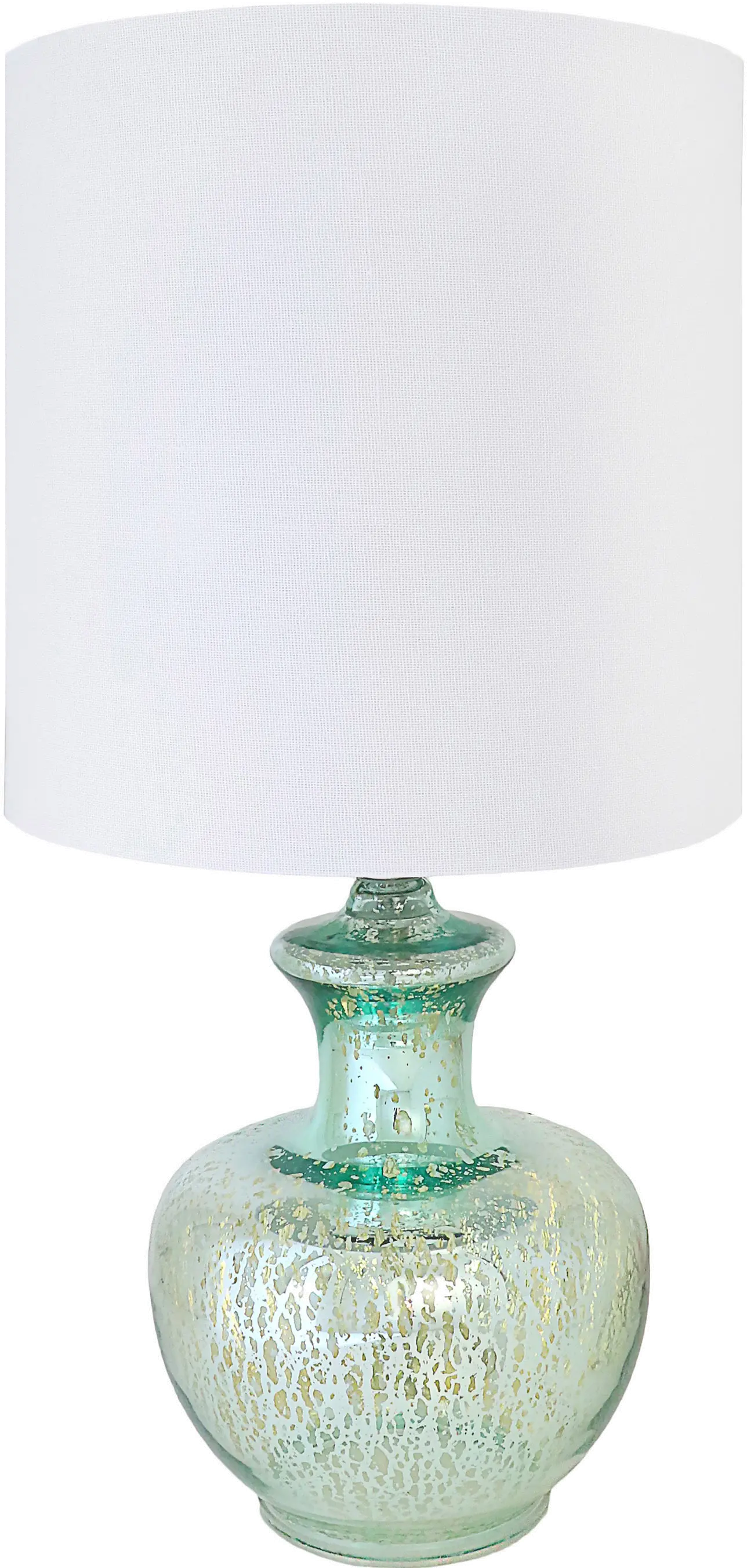 Lotus Turquoise Glass Table Lamp