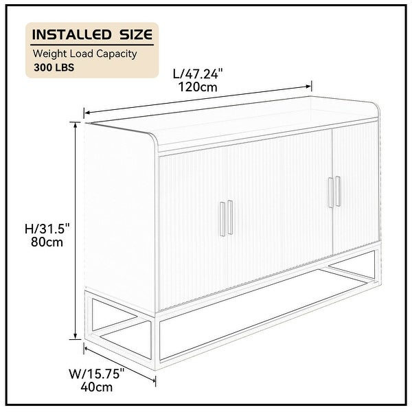 Williamspace Modern Buffet Cupboard Storage Sideboard Cabinet