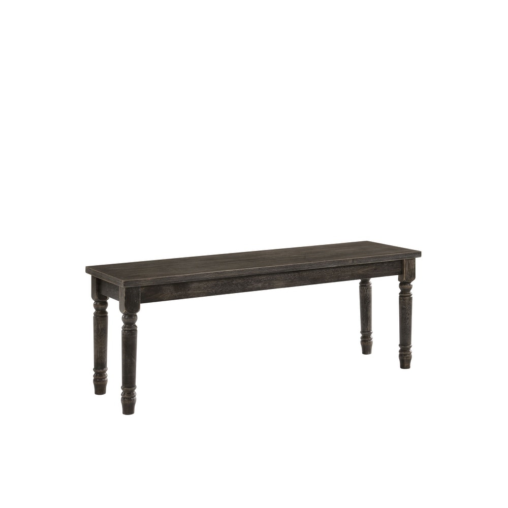 Global Pronex Claudia II Bench in Weathered Gray for Living Room and Dining Room