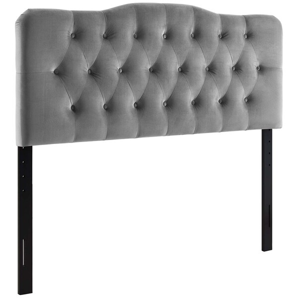 Carson Carrington Labbetorp Queen Diamond Tufted Velvet Headboard - - 28502753