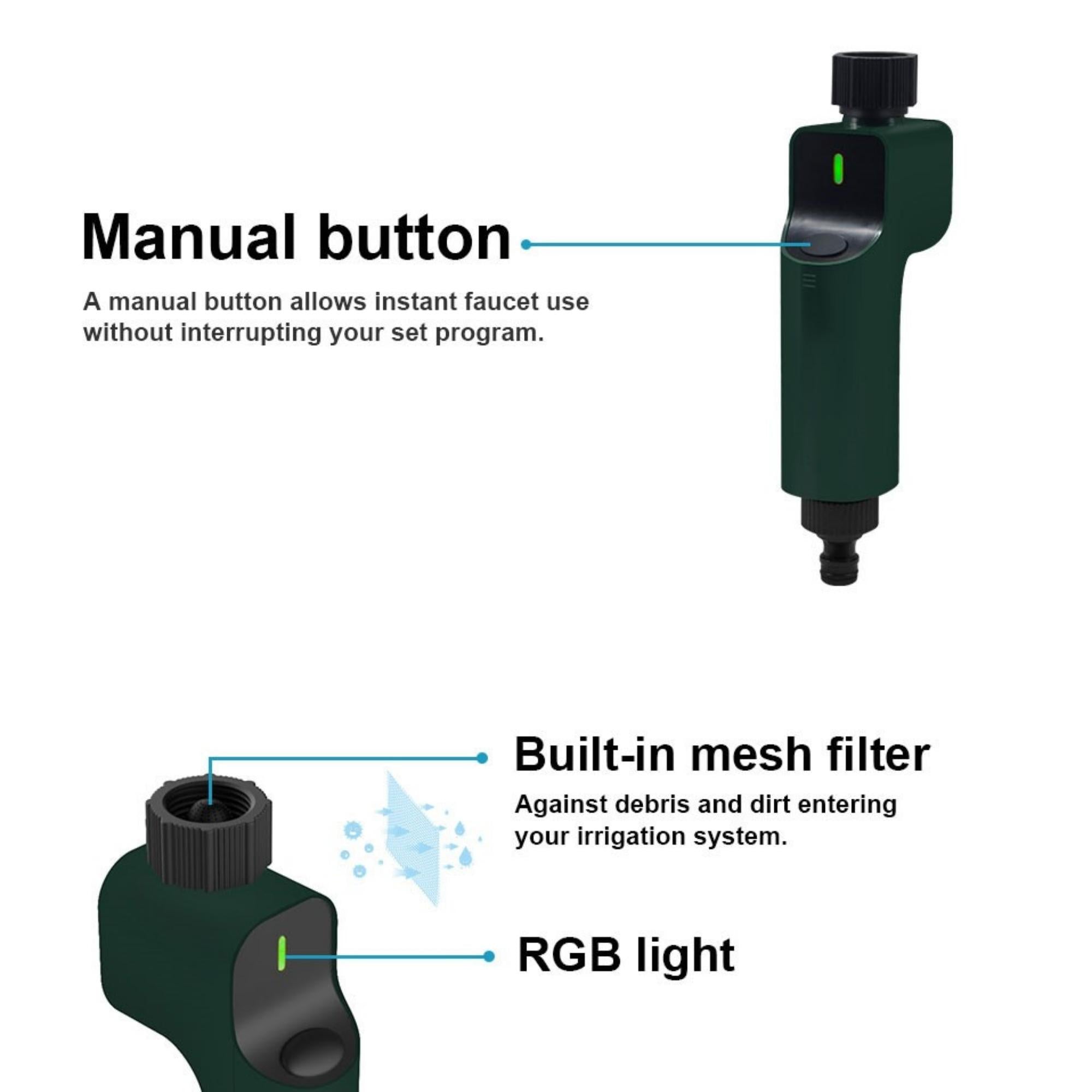 CELECTIGO Wireless Smart Sprinkler Water Timer， Wi-fi Irrigation System Waterproof With Voice Control Alexa and Google assistant via Hub For Garden and Yard